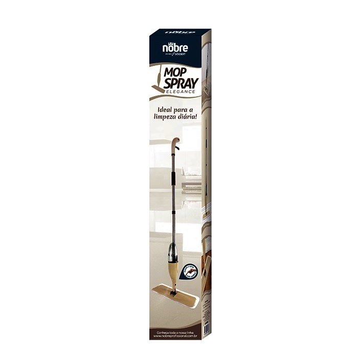 Conjunto Mop Plano Spray NOBRE Elegance Com Reservatório, Gatilho e Cabo Em Aço
