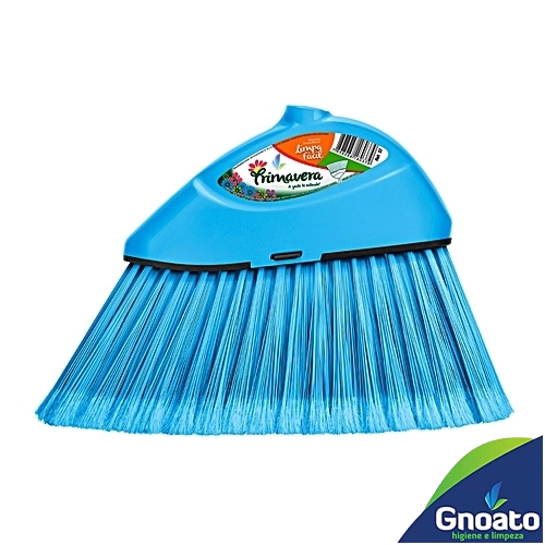 Vassoura Plástica PRIMAVERA Limpa Fácil Com Cabo Em Madeira Plastificado